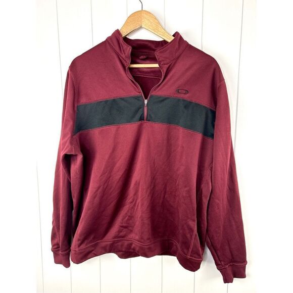 Oakley Men’s Quarter Zip Pullover Jacket Sporty Size L (est) - Picture 1 of 10